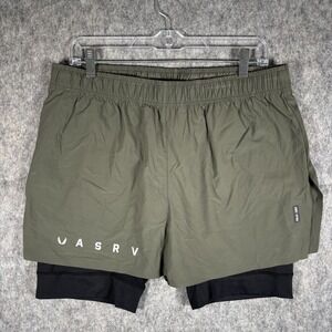 ASRV Ripstop 3" High Split Shorts Lined Men's XL Black Olive Green